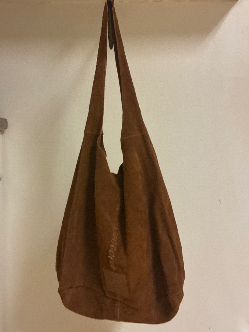 Haute Hippie Suede Leather Slouchy Hobo Bag EUC
